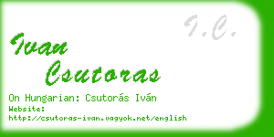 ivan csutoras business card