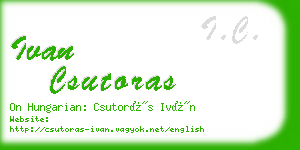 ivan csutoras business card